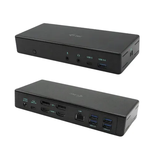 i-tec C31QUATTRODOCKPDUK stacja dokująca Przewodowa USB 3.2 Gen 1 (3.1 Gen 1) Type-C Czarny