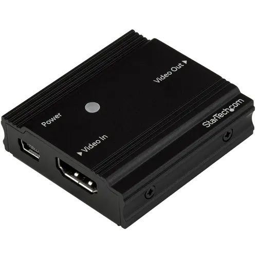 StarTech.com HDBOOST4K przedłużacz AV Wzmacniacz AV Czarny
