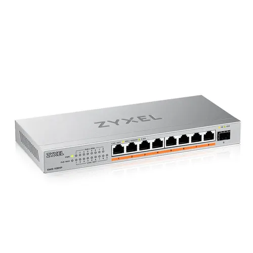 Zyxel XMG-108HP Nie zarządzany 2.5G Ethernet (100/1000/2500) Obsługa PoE