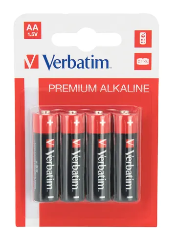Verbatim Baterie alkaliczne AA, 4 szt. w blistrze
