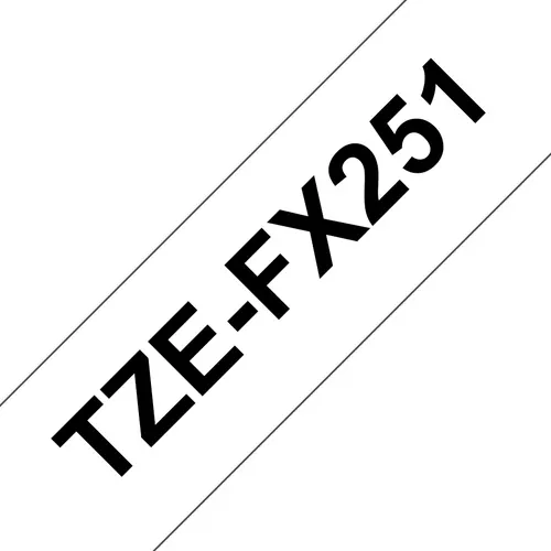 Brother TZE-FX251 taśmy do etykietowania Czarny na białym