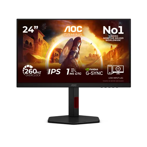 AOC G4 24G4ZR monitor komputerowy 60,5 cm (23.8") 1920 x 1080 px Full HD LED Czarny, Czerwony