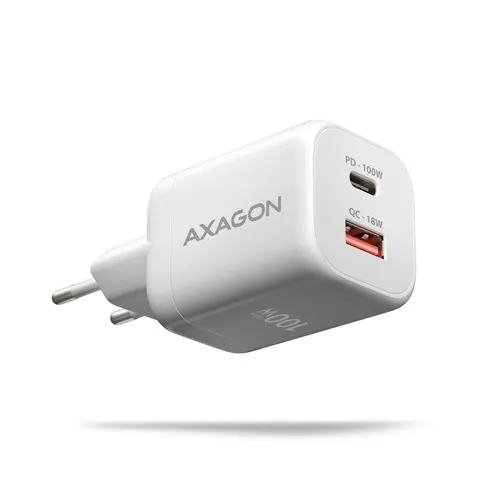 Axagon ACU-PQ100W ładowarka do urządzeń przenośnych Uniwersalne, Smartfon, Tablet, Smartwatch, Power bank, Netbook, Laptop Biały Prąd przemienny Szybkie ładowanie Wewnętrzna