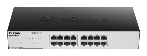 D-Link GO-SW-16G Nie zarządzany L2 Gigabit Ethernet (10/100/1000) 1U Czarny