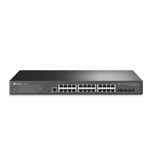 TP-Link JetStream TL-SG3428X przełącznik sieciowy Zarządzany L2+/L3 Gigabit Ethernet (10/100/1000) 1U Czarny