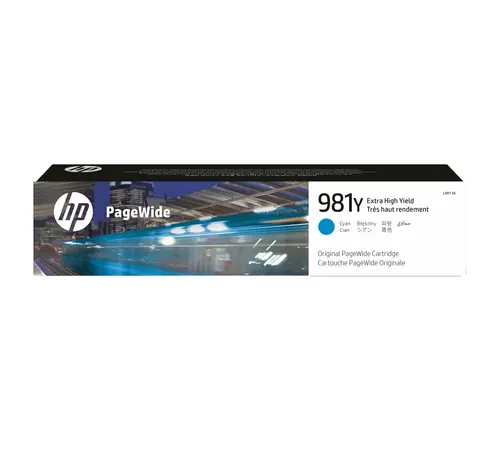 HP Oryginalny błękitny wkład atramentowy 981Y PageWide o bardzo dużej pojemności