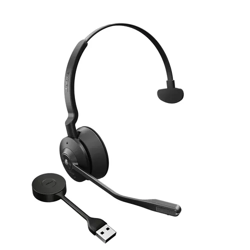 Jabra Engage 55 Zestaw słuchawkowy Bezprzewodowy Opaska na głowę Biuro/centrum telefoniczne Czarny, Tytan