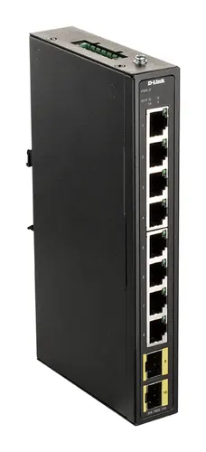 D-Link DIS-100G-10S przełącznik sieciowy Nie zarządzany Gigabit Ethernet (10/100/1000) Szyna DIN Czarny