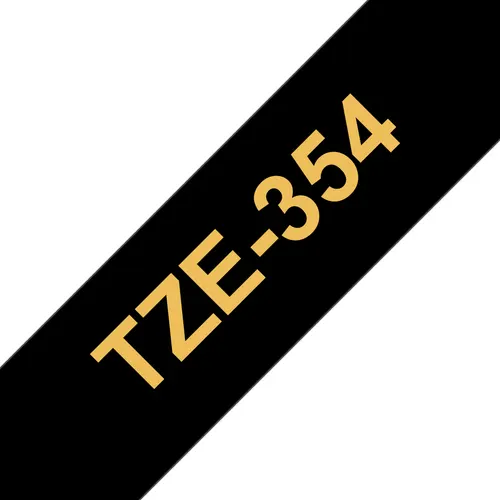 Brother TZE-354 taśmy do etykietowania Złoty na czarnym