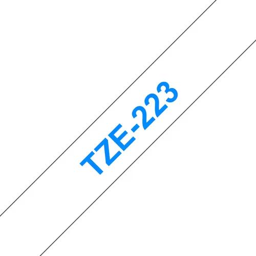 Brother TZE-223 taśmy do etykietowania Niebieski na białym