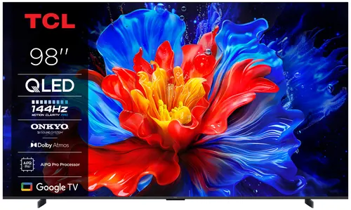 TCL P8K 98P8K Telewizor 2,49 m (98") 4K Ultra HD Smart TV Wi-Fi Metaliczny 450 cd/m²