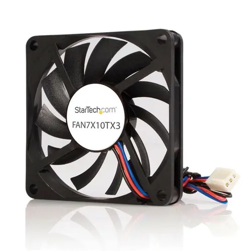 StarTech.com FAN7X10TX3 system chłodzenia komputerów Obudowa komputera Wentylator 7 cm Czarny