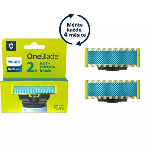 Philips Norelco OneBlade OneBlade Anti-Friction QP225/50 2 x Wymienne ostrze przeciw podrażnieniom