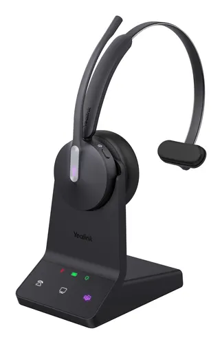 Yealink WH64 Mono Teams Headset Zestaw słuchawkowy Bezprzewodowy Opaska na głowę Biuro/centrum telefoniczne USB Type-C Bluetooth Czarny