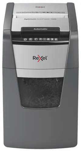 Rexel Optimum AutoFeed+ 150X A niszczarka Rozdrabnianie krzyżowe 55 dB 22 cm Czarny, Szary