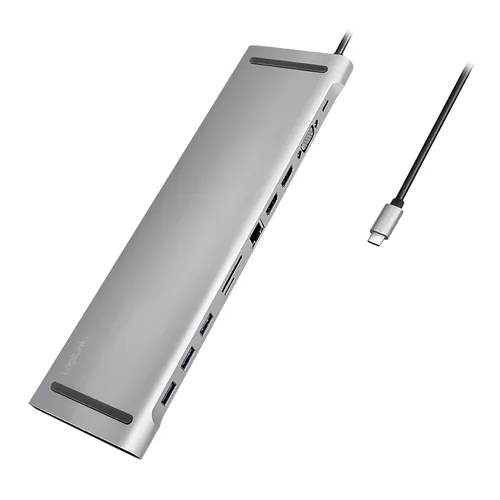 LogiLink UA0373 stacja dokująca Przewodowa USB 3.2 Gen 1 (3.1 Gen 1) Type-C Aluminium