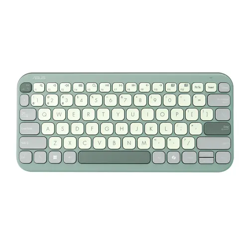 ASUS KW100 KEYBOARD/GN/GE/81 klawiatura Dom Bluetooth QWERTZ Niemiecki Zielony, Jasnozielony