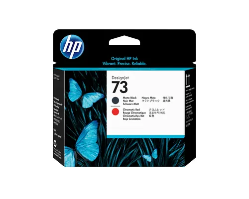 HP Głowica drukująca 73 DesignJet: czarny matowy i czerwony chromatyczny