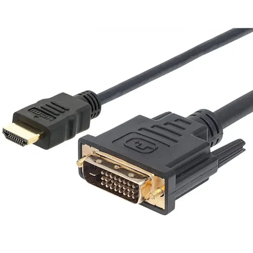 Techly 1.8m HDMI - DVI-D M/M 1,8 m Czarny