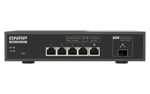 QNAP QSW-L3205-1C4T 4 Zarządzany 10G Ethernet (100/1000/10000) Desktop Czarny