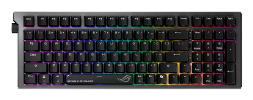 ASUS ROG Strix Morph 96 klawiatura Gaming USB + RF Wireless + Bluetooth QWERTZ Niemiecki Czarny