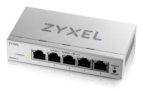 Zyxel GS1200-5V3 Zarządzany L2 Gigabit Ethernet (10/100/1000) Desktop Szary
