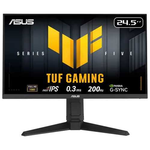 ASUS TUF Gaming VG259QL5A monitor komputerowy 62,2 cm (24.5") 1920 x 1080 px Full HD LED Czarny