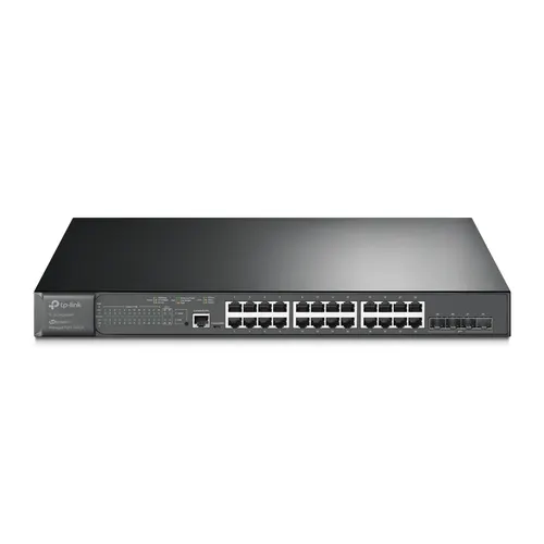 TP-Link JetStream TL-SG3428XMP przełącznik sieciowy Zarządzany L2+ Gigabit Ethernet (10/100/1000) Obsługa PoE 1U Czarny
