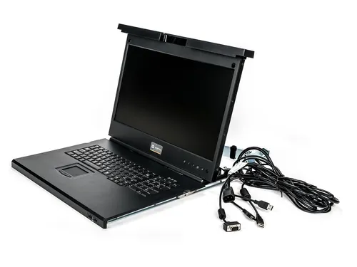 Vertiv Avocent LRA185KMM-205 konsola rackowa 48,3 cm (19") 1366 x 768 px Plastik, Stal Czarny 1U