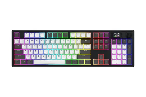 HATOR Skyfall 100 Pro Wireless klawiatura gamingowa, USB + RF Wireless + Bluetooth, Aurum Vanila Linear Silent Switches, QWERTY, US-ANSI, Web SyncHUB™