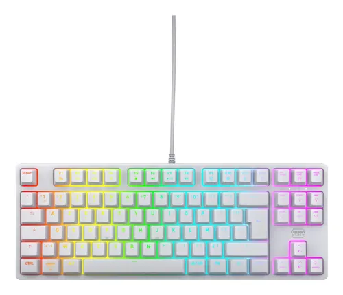 CHERRY K4V2 TKL klawiatura Gaming USB AZERTY Francuski Biały