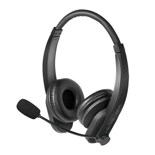 LogiLink BT0060 słuchawki/zestaw słuchawkowy Bezprzewodowy Opaska na głowę Biuro/centrum telefoniczne Bluetooth Czarny