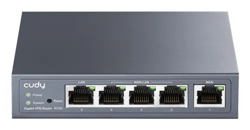 Cudy Gigabit Multi-WAN VPN Router ruter Fast Ethernet, Gigabit Ethernet Szary
