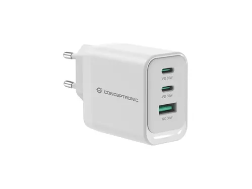 Conceptronic ALTHEA21W65 ładowarka do urządzeń przenośnych Uniwersalne Biały Prąd przemienny Szybkie ładowanie Wewnętrzna