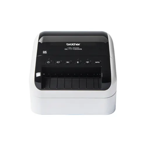 Brother QL-1110NWB drukarka etykiet bezpośrednio termiczny 300 x 300 DPI 110 mm/s Przewodowy i Bezprzewodowy Przewodowa sieć LAN DK Wi-Fi Bluetooth (QL1110NWBCYJ1)