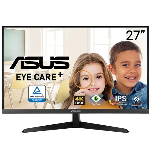 ASUS VY27UQ monitor komputerowy 68,6 cm (27") 3840 x 2160 px 4K Ultra HD LCD Czarny