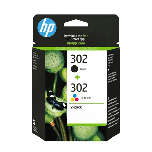 HP Zestaw 2 oryginalnych wkładów atramentowych 302 (czarny i trójkolorowy)