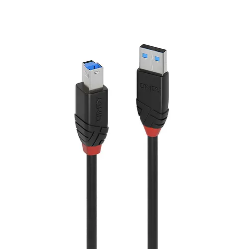 Lindy 43227 kabel USB USB 3.2 Gen 1 (3.1 Gen 1) 10 m USB A USB B 5 Gbit/s Czarny