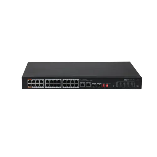 Dahua Technology PoE DH-PFS3226-24ET-240 przełącznik sieciowy Nie zarządzany L2 Gigabit Ethernet (10/100/1000) Obsługa PoE 1U Czarny