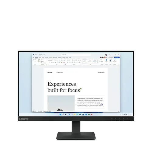 Lenovo L24-4e monitor komputerowy 60,5 cm (23.8") 1920 x 1080 px Full HD LCD Czarny