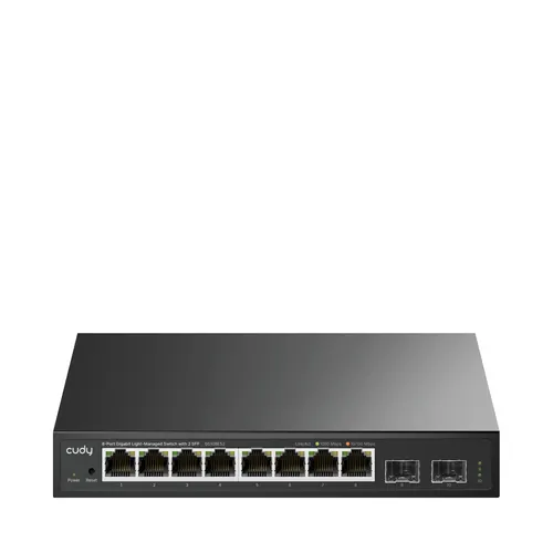 Cudy 8-Port Gigabit Easy-Managed Switch with 2 SFP, GS108ES2 1.0 Zarządzany L2 Gigabit Ethernet (10/100/1000) Czarny