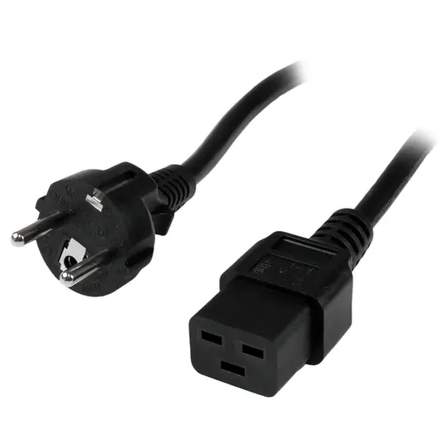 StarTech.com PXTEUC192M kabel zasilające Czarny 2 m CEE7/7 C19 panel