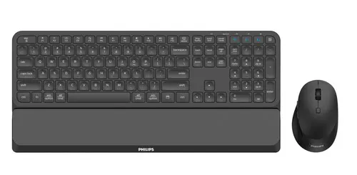 Philips 6000 series SPT6607B/00 klawiatura Dołączona myszka Dom RF Wireless + Bluetooth US English Czarny