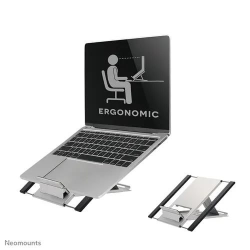 Neomounts NSLS100 stojak na laptop Półka wysięgnikowa na notebooka Srebrny 55,9 cm (22")