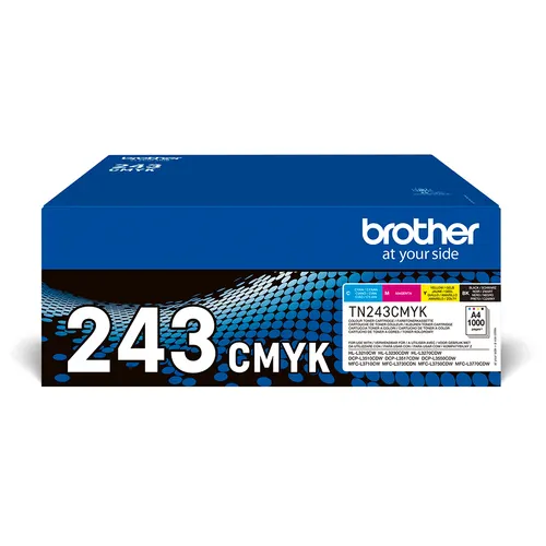 Brother TN-243CMYK kaseta z tonerem 1 szt. Oryginalny Czarny, Cyjan, Purpurowy, Żółty