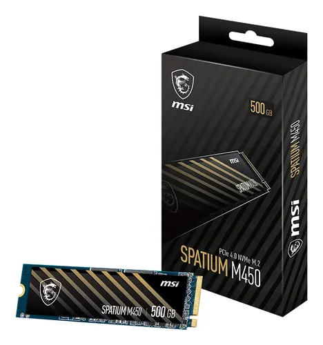 MSI Spatium M450 PCIe 4.0 NVMe M.2 500GB PCI Express 4.0 3D NAND