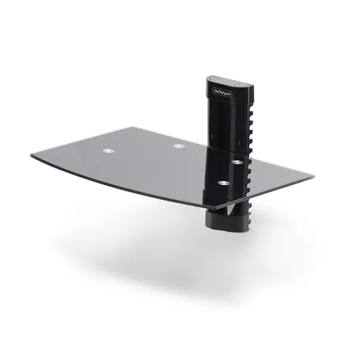 StarTech.com 1B-WALL-MOUNT-SHELF półka na sprzęt audio wideo Czarny Szkło hartowane