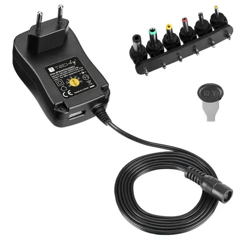 Techly IPW-NTS2250G2 adapter zasilający/ inwentor Wewnętrzna 27 W Czarny