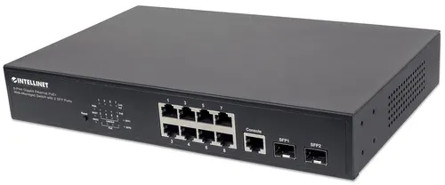 Intellinet 561167 przełącznik sieciowy Zarządzany Gigabit Ethernet (10/100/1000) Obsługa PoE Czarny