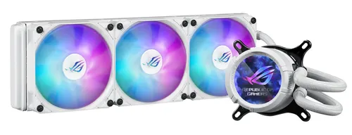 ASUS ROG Strix LC III 360 ARGB White Edition Procesor Chłodnica cieczy all-in-one 12 cm Biały, 360 mm ARGB z LCD, biały